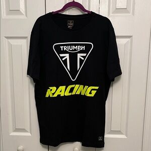 Triumph Black Racing Tee with Yellow Accents XL